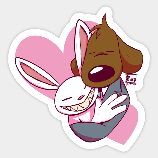 Sam and Max: Freelance Cuddlebugs Sticker by spaceagebarbie